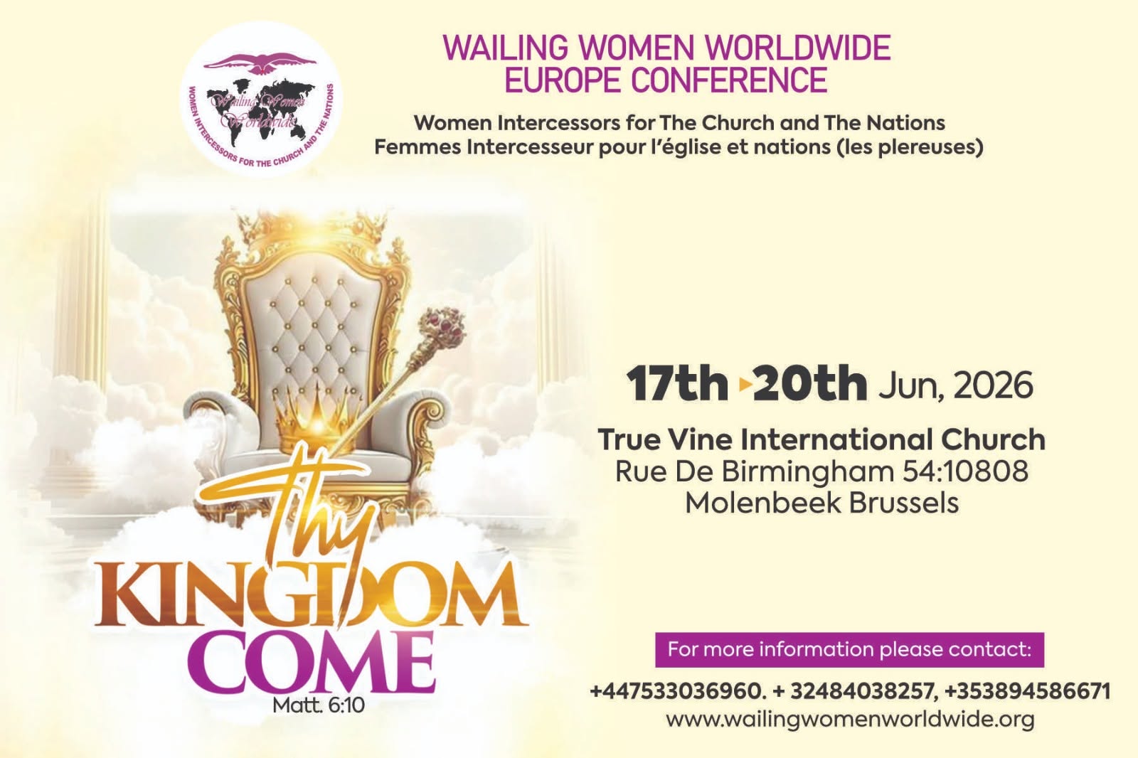 Wailing Women Worldwide Europe Conference flyer
